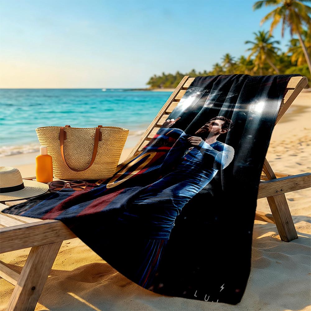 Messi Beach Towel Soft Durable Quick-Dry Comfortable Lightweight Suitable for Sports, Travel, Swimming, Yoga, Bathroom, Beach, And Pool