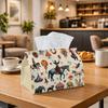 1pc Retro Circus Animal Tissue Box Holder Made of Washable Polyester Fabric, Featuring a Reinforced Frame. It'S Compact, Spill-Resistant, And Ideal Fo