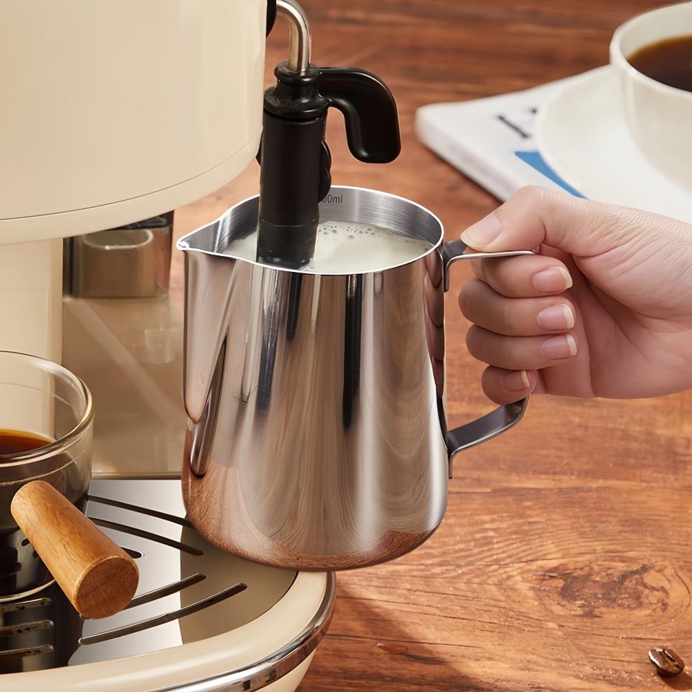 Кувшин для вспенивания молока из нержавеющей стали 304 с мерной шкалой, профессиональный паровой для кафе и бариста, для эспрессо, латте-арта, кухонные инструменты