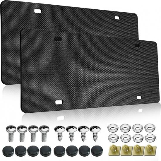 License Plate Anti Rattle Pads 2 Pack - EVA Foam Shockproof Padding For Noise Reduction & Protection, Universal Fit 12X6 US Cars/SUVs (Pads)