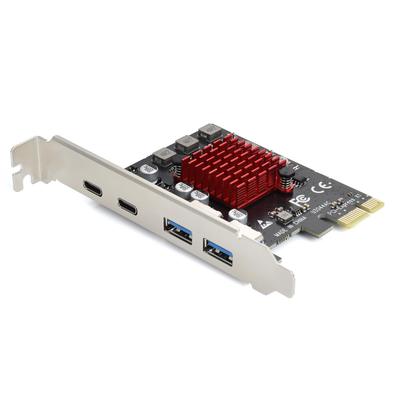 Плата расширения ELUTENG USB 3.1, 4 порта [2 USB-A и 2 USB-C] 5 Гбит/с, карта интерфейса PCIE, карта расширения USB 3.0, подключение PCI-Express 3.0, PCI-E