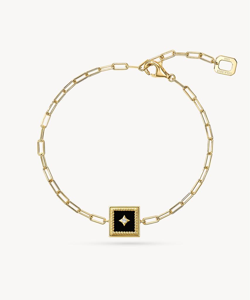 Lola Rose Gallery Black Onyx Layered Women'S Chain Bracelet