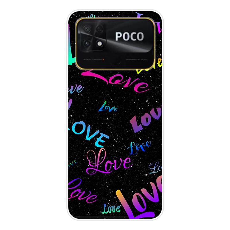 Для Xiaomi Poco C40 C 40 Чехол Мягкая силиконовая задняя крышка Мультяшный чехол для телефона Разнообразие