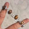 Tiger Eye Gemstone 925 Sterling Silver Plated Adjustable Women Bracelet Jewelry NST-BR6