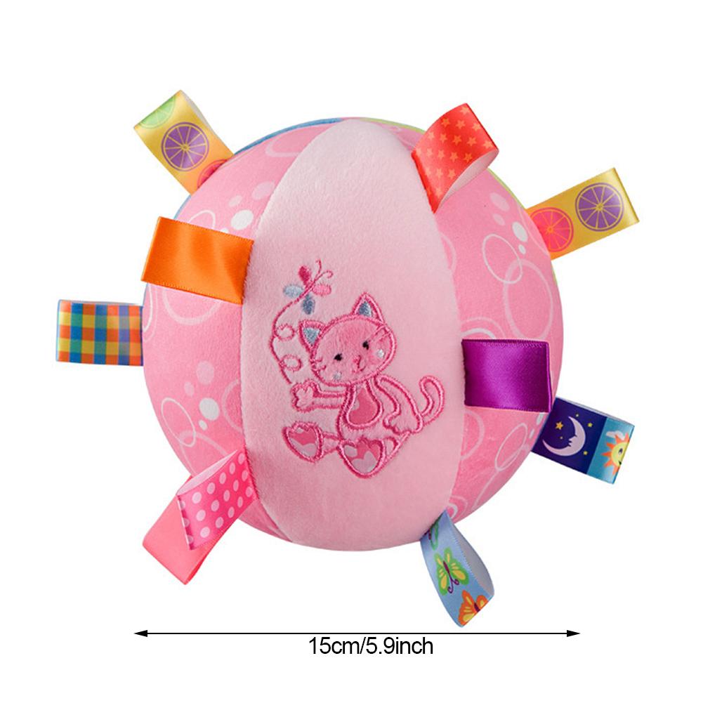 Интерактивная игрушка-мяч для собак для тренировок жевателей, декомпрессия, устойчивая к укусам, плюшевая ручка, игрушки для собак с колокольчиками, товары для домашних животных