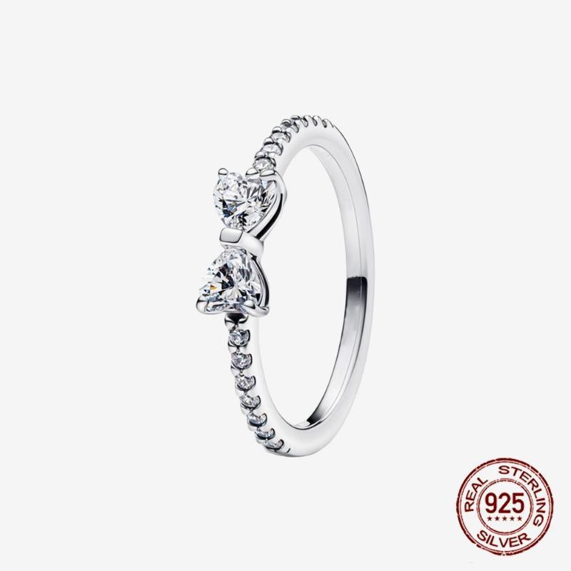 925 Sterling Silver Open Ring Style Paved Heart Butterfly Flower Colorful Gemstone Ring For Women Daily Wear Jewelry Gift 2026