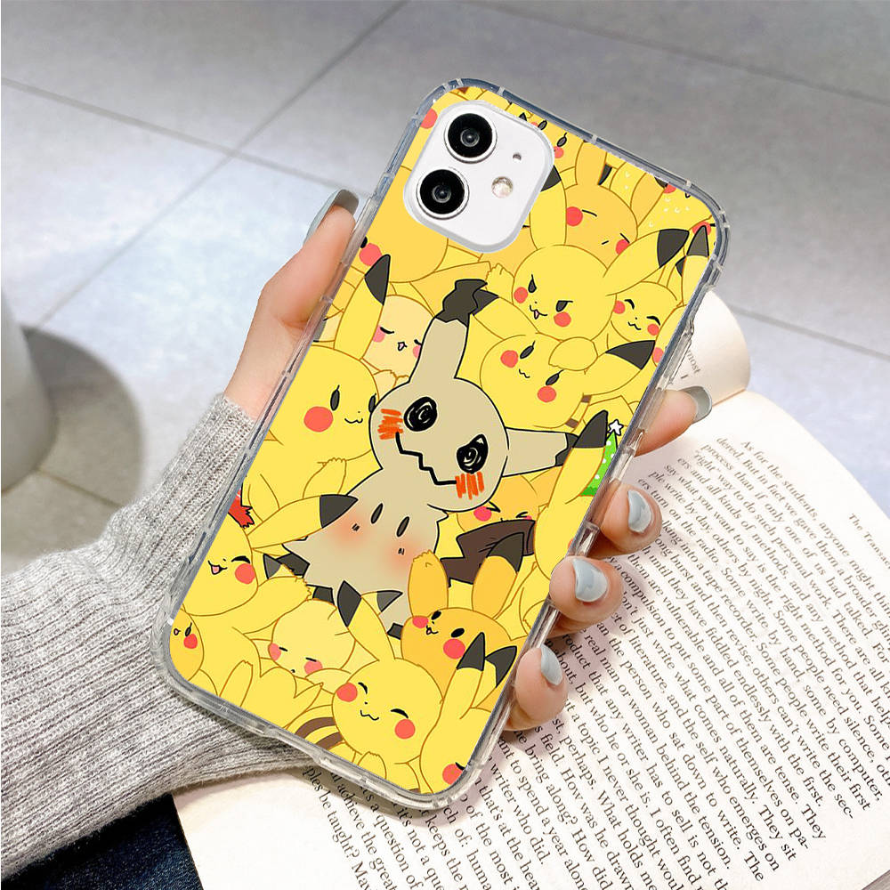 Прозрачный чехол PK10 Pikachu Pokémon для Samsung A04 A14 A23 M33 M53 Realme 10 9 C35 C55 VIVO Y02 Y12 Infinix Hot 30 Note 11 Tecno Spark 8P Pro