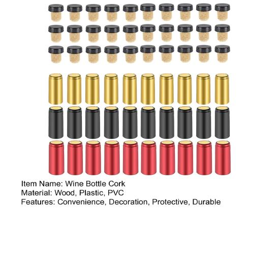 1 комплект пробки для бутылки вина, удобные наборы герметиков для вина с пробковыми термоусадочными рукавами для домашней кухни