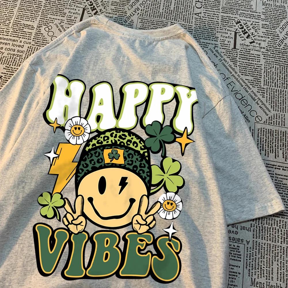 Позитивные эмоции нужно поддерживать ежедневно Мужская футболка Летняя футболка с круглым вырезом Одежда Летняя Хлопковая Дышащая Футболка С круглым вырезом Свободные Топы