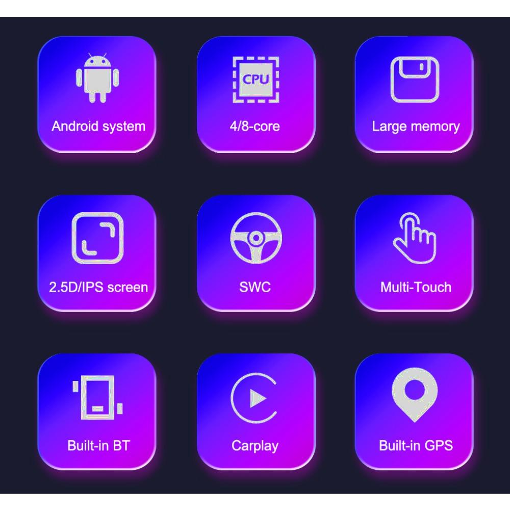 Автомобильное радио 2Din Android 8INCH для Toyota Camry XV40 2006-2011 Carplay мультимедийный плеер стерео автоаудио головное устройство навигация GPS 2+64 ГБ