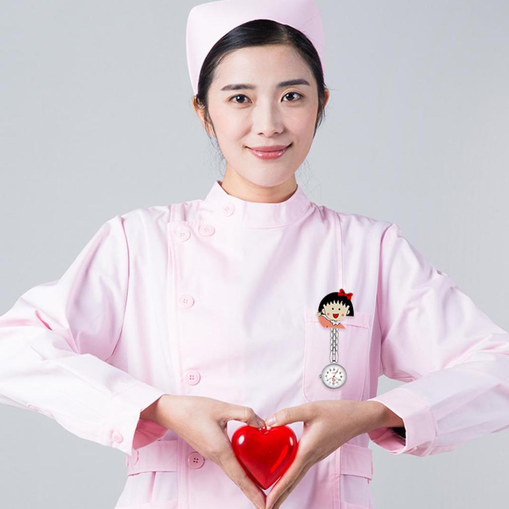 Numeral Analog Quartz Clip-On Fob Nurse Doctor Hanging Luminous Pocket Watch