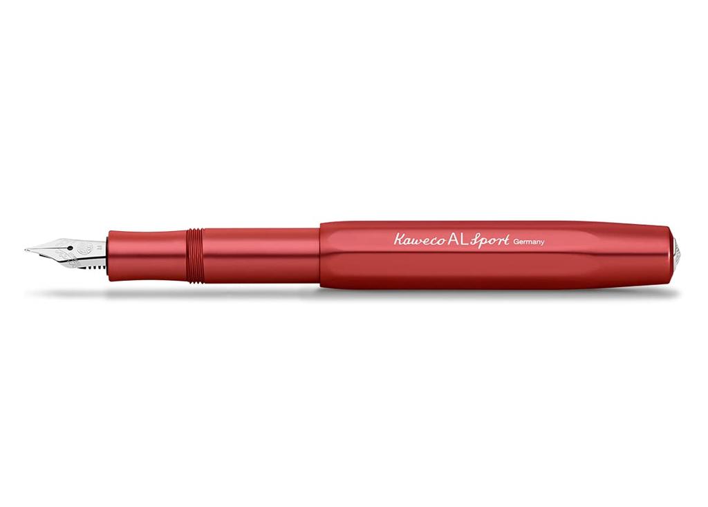 Kaweco AL Sport Fountain Medium Nib Deep Pen, (M), Red, ALFP-DR (Official Import)
