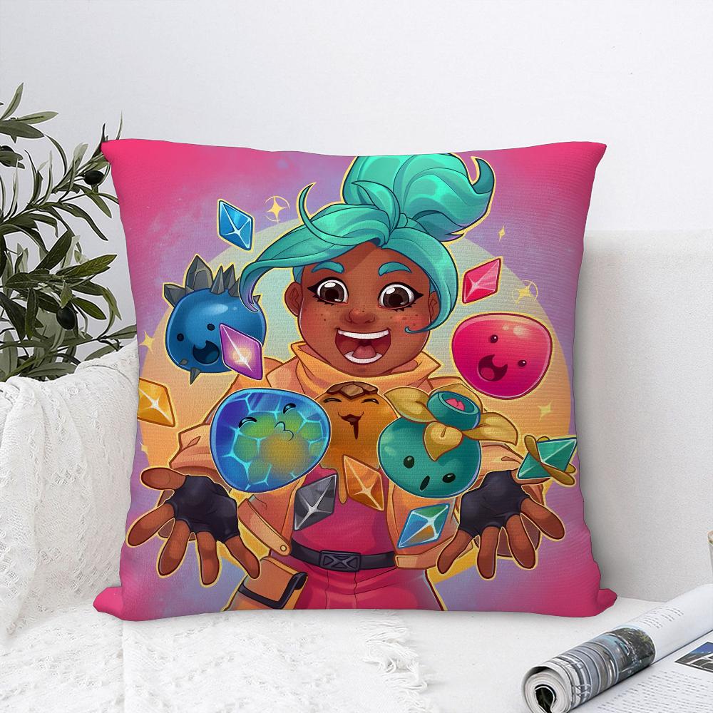 Чехол для подушки игры S-Slime R-Ranchers, Плюшевая ткань, Мягкий чехол для подушки, Двусторонний принт, Чехол для диванной подушки, Чехол для декоративной подушки