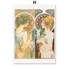 Goddess Alphonse Mucha Les Saisons Wall Art Poster Print Canvas Painting Nordic Vintage Pictures Living Room Home Decoration