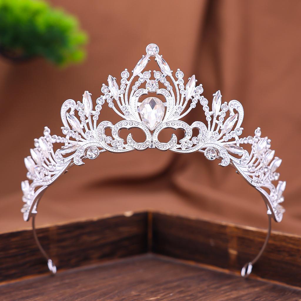 European Baroque Retro Rhinestone Luxurious Bride's Crown Headwear Wedding Dress Princess Hair Crown Dress Accessories