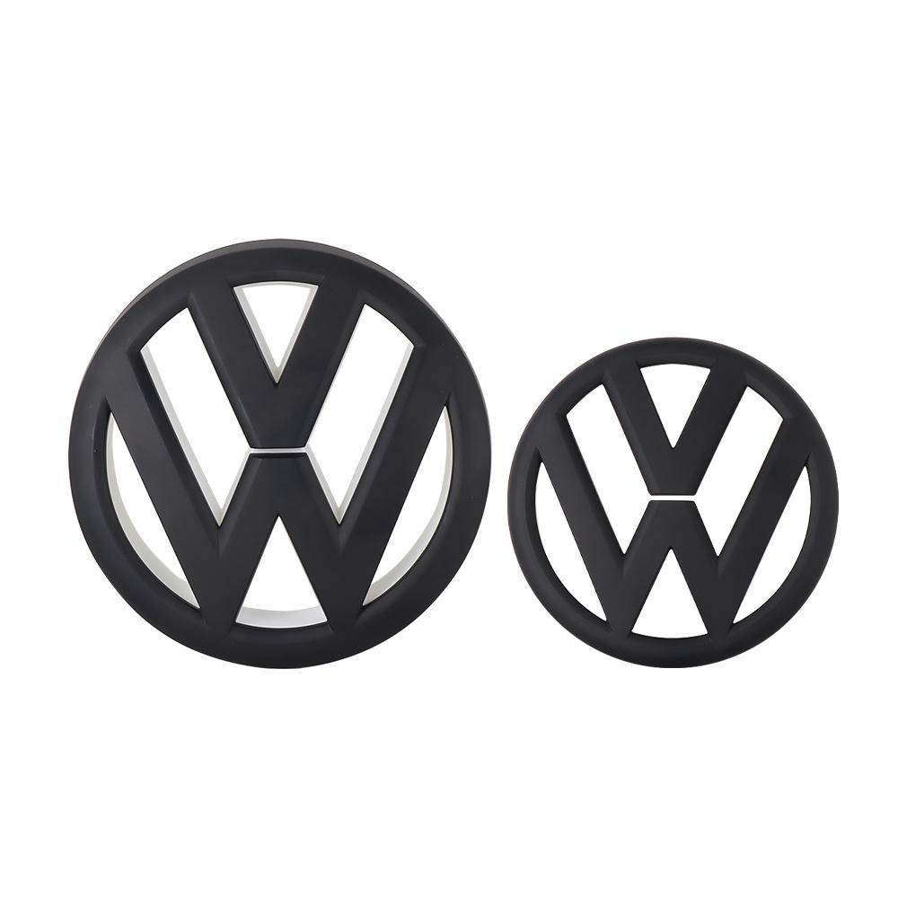 For Volkswagen MK2 2Pcs Car Original Front Radiator Grille Logo Cover for Volkswagen VW Golf 6 Mk6 2010 2011 2012 2013 Rear Trunk Lid Badge Sticker