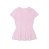 2026 Spring Women's Knit Top with Short Sleeves and Skirt-Style Hem - European & American Style