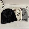 JYL TS DIY Cat Beanie Women Korean Winter Warm Ear Protection Knit Hat Acrylic