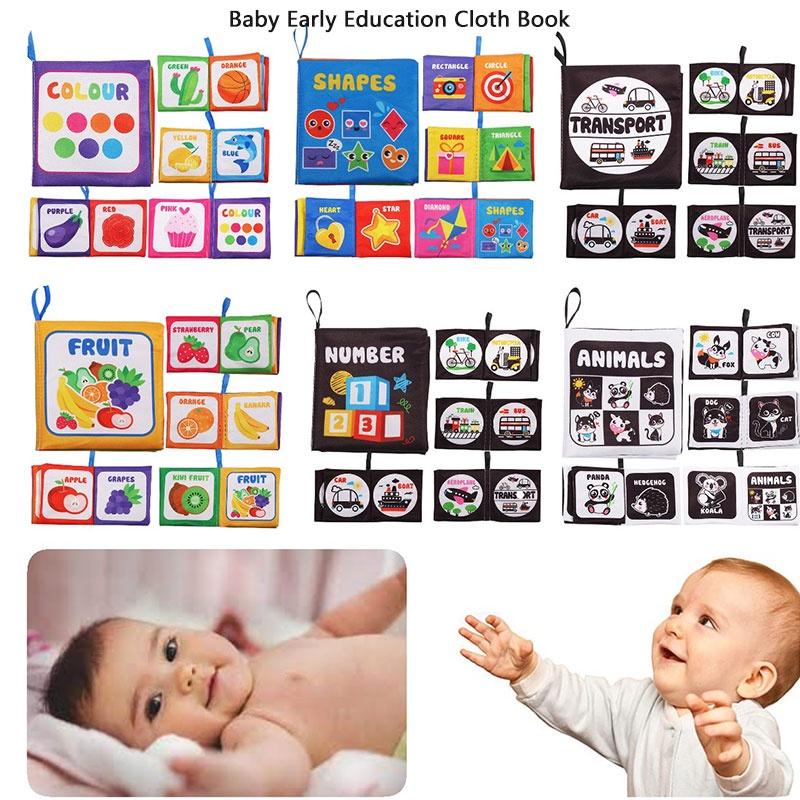 Прочный Моющийся Детский Тканевый Книжный Набор Игрушек Для Раннего Обучения И Интерактивной Игры Устойчивый К Разрывам И Издающий Звуки