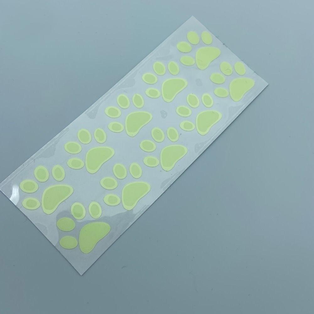 10/20Pcs Self-adhesive Fluorescent Paw Wall Sticker Creative Luminous Wallpaper  Decor Accessories