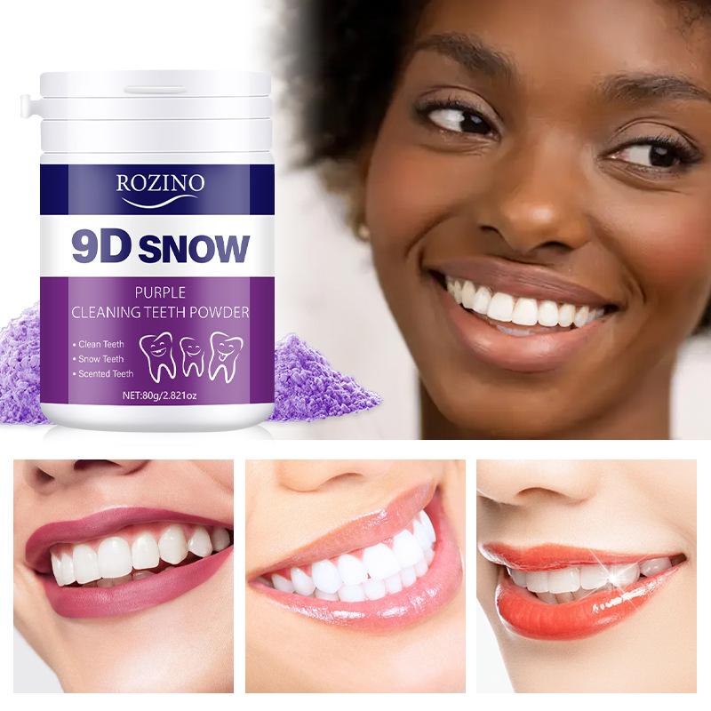9D White Teeth Whitening Powder Instant Brightening Stain Removal Enamel Safe Fresh Breath Tooth Deep Cleaning Powder