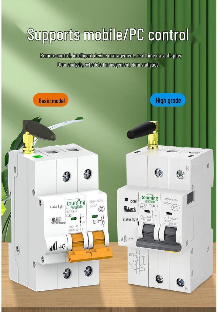 4G IoT Smart Circuit Breaker with Remote Control & Voltage Protection