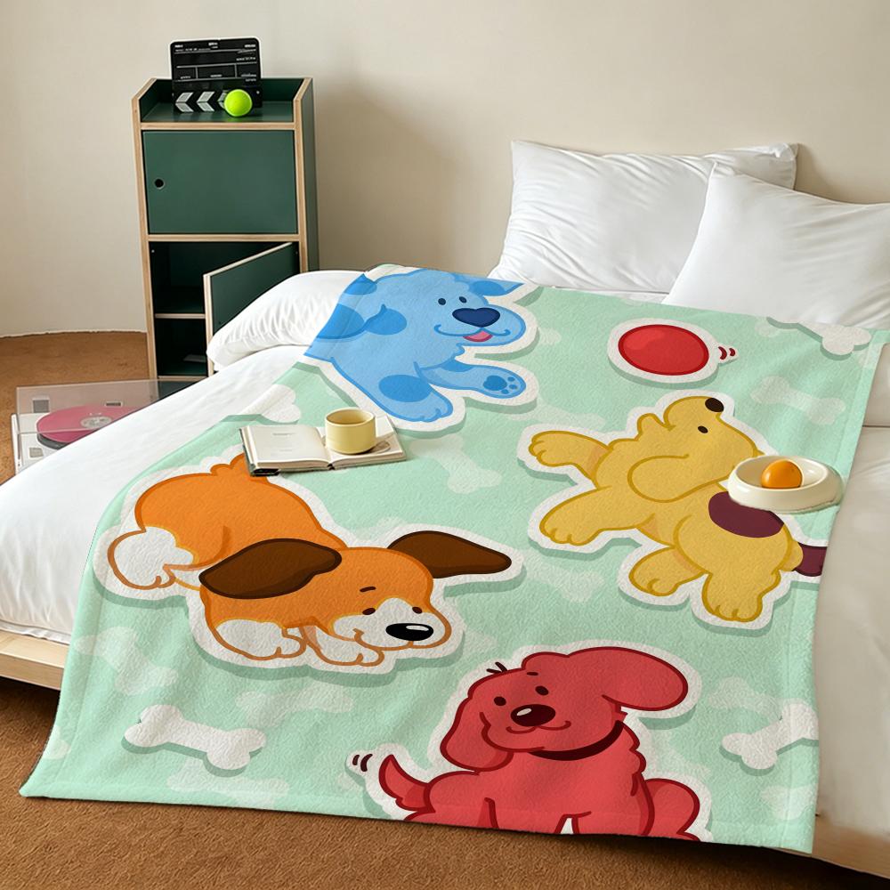 Анимация B-Blue S Clues Пледы Мягкий Теплый Фланелевый Плед Постельное Белье Для Кровати Гостиной Дома Дивана