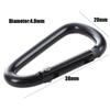 Aluminium Safety Camping Hiking Hook Buckle Keychain Alloy Carabiner Black Climbing Button
