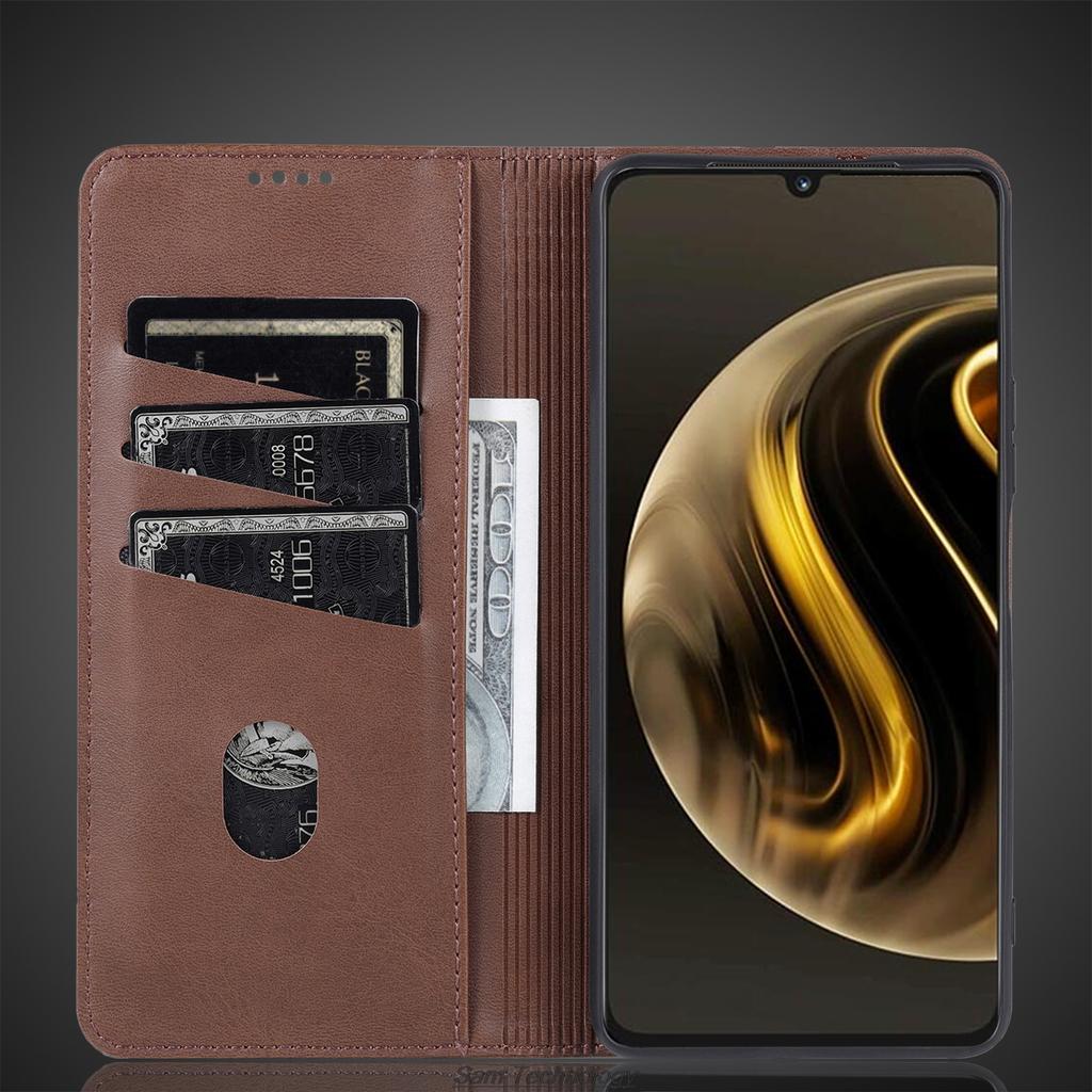 Роскошный магнитный адсорбционный кожаный чехол для Huawei Nova Y72 Flip Cover Защитный чехол Capa Fundas Coque