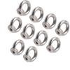 10Pcs Lifting Eye Nut Stainless Steel Ring Shape Fastener Tools for Forestry Machinery