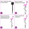 1pc Outdoor Solar Lights Flamingo Garden Led Stake Waterproof LED Landscape Ground Lamp for Outdoor Pathway Xmas Garden Decor