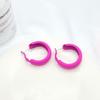 Vibrant C-Shaped Candy Color Hoop Earrings: Trendy, Cute, and Fashionable for Women