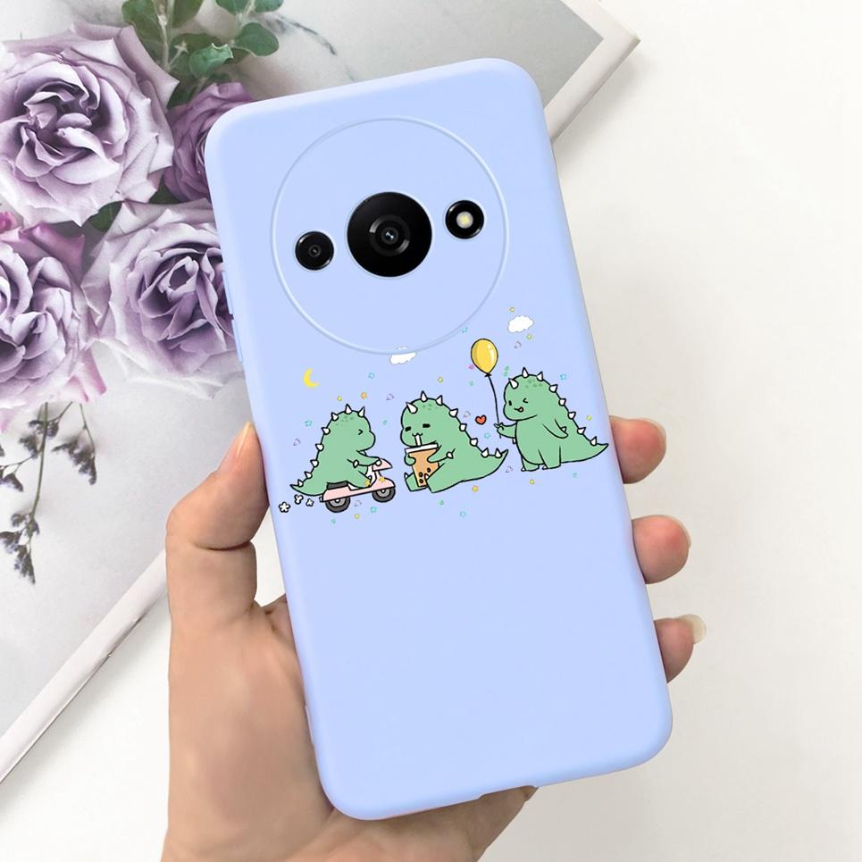 Задняя крышка для Xiaomi Redmi A3 4G Мультяшные животные Мультяшная раскраска Funda Etui для Xiomi RedmiA3 A 3 Мягкий ТПУ Силиконовый чехол