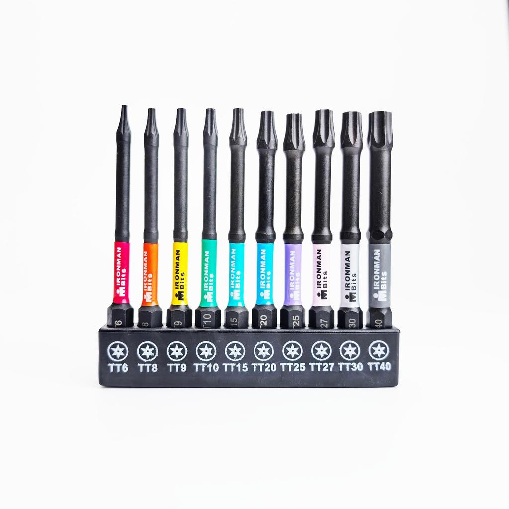 Магнитный бит для ударной отвертки Torx, сталь S2, длинный удлинитель, биты для шуруповерта, шестигранный хвостовик, головка с держателем-основанием