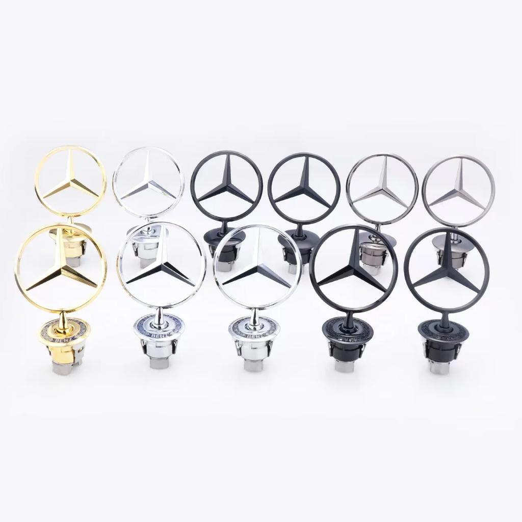 FXIK3 ABSMetal Star Bonnet Hood Logo Emblem Badge For Mercedes Benz AMG Maybach W204 W205 W203 W211 W212 W213 C180 C200 E200 E260L S A