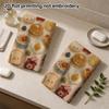 Cute Felt Food Characters Print Bath Towel, Soft Absorbent Daily Use Towel