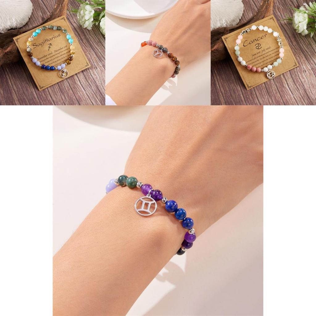 Constellation Stone Jewelry Bracelet For Women With Copper And Glass Beads For Travel