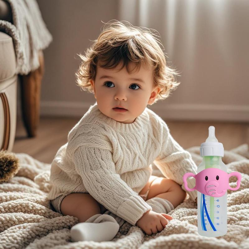 1Pcs Narrow Baby Feeding Bottle Holder Grips Silicone-Bpa-Free Bottle Handles For Baby Easy-Grip Transitional Sippy Cup Handles