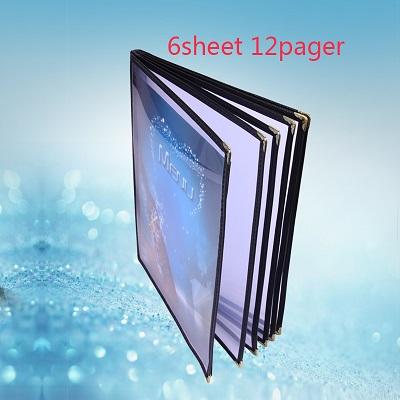 For A4 1/2/3/4/5/ 6/7/8/10/ Slots Single Dobule Three Panel Plastic Menu Holder Transparent Folder Cover