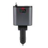 Retractable Car Charger 4 In 1 120W Fast Car Phone Charger Type C Car Charger Adapter with 2 Cables