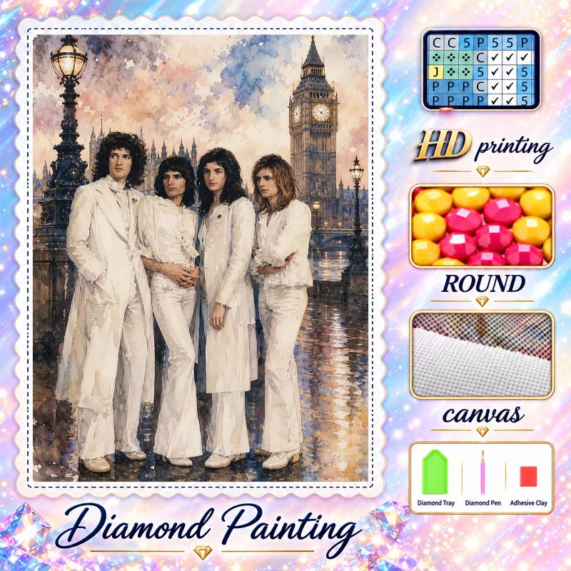 Queen Diamond Painting Kit 5D Full Drill DIY Diamond Mosaic Wall Art Home Decor
