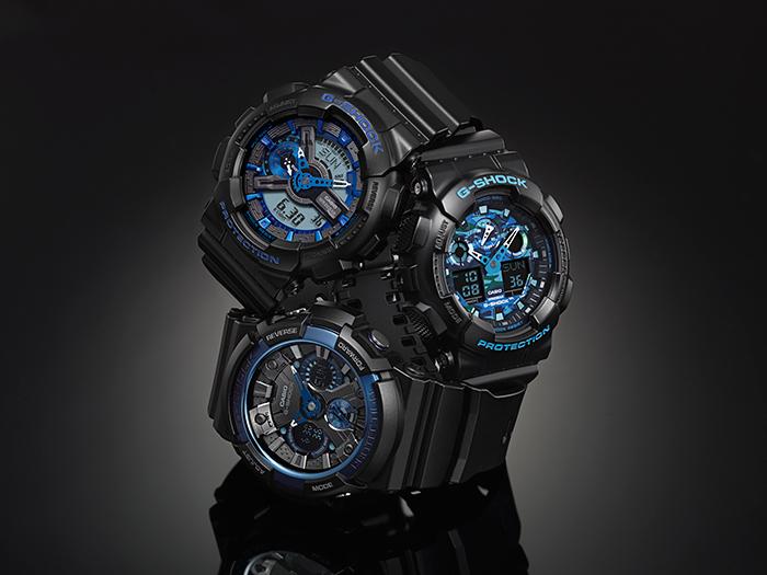Casio Мужские часы G-SHOCK, смола, водостойкость 200 м, цифровые, ударопрочные, кварцевые, GA-110CB-1A