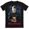 Футболка Hellraiser Pinhead, крупный план арта из фильма ужасов, мужская черная футболка