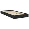 VidaXL Cadre de lit noir 75x190 cm bois d'ingénierie, meuble de chambre à coucher, sommier, lit de palette, lit, lit simple, 842078