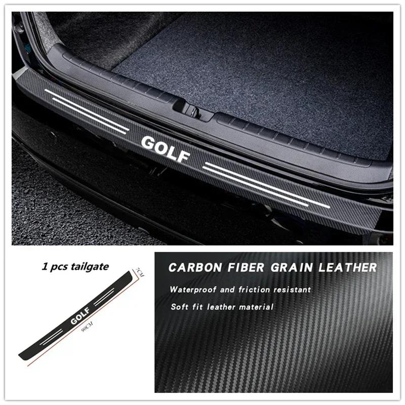 HAT1 Carbon Fiber Anti Scratch Scuff Pedal For VW Golf 4 5 6 7 R400 TCR MK2 MK4 MK5 MK6 MK7 Car Door Sill Protector Stickers
