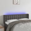 VidaXL LED Headboard Bedroom Furniture Double Bed Accessory Head of Bed Frame Interior Grey 3123330
