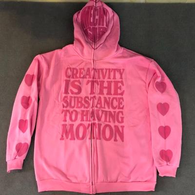 Y2K готическая толстовка на молнии с буквенным принтом женская уличная Harajuku ретро хип-хоп модная повседневная толстовка корейское издание