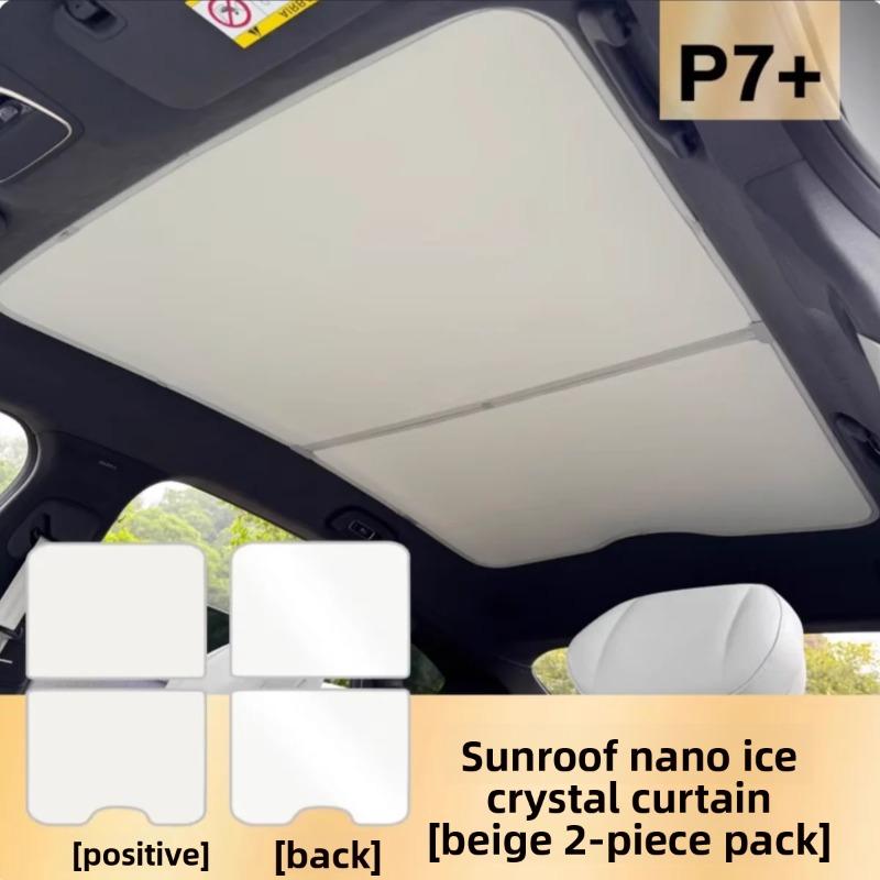 For Xpeng P7+ 2024-2026 Car Skylight Sunshade Sun Pad Side Heat Protection Privacy Camping Without Light Transmission