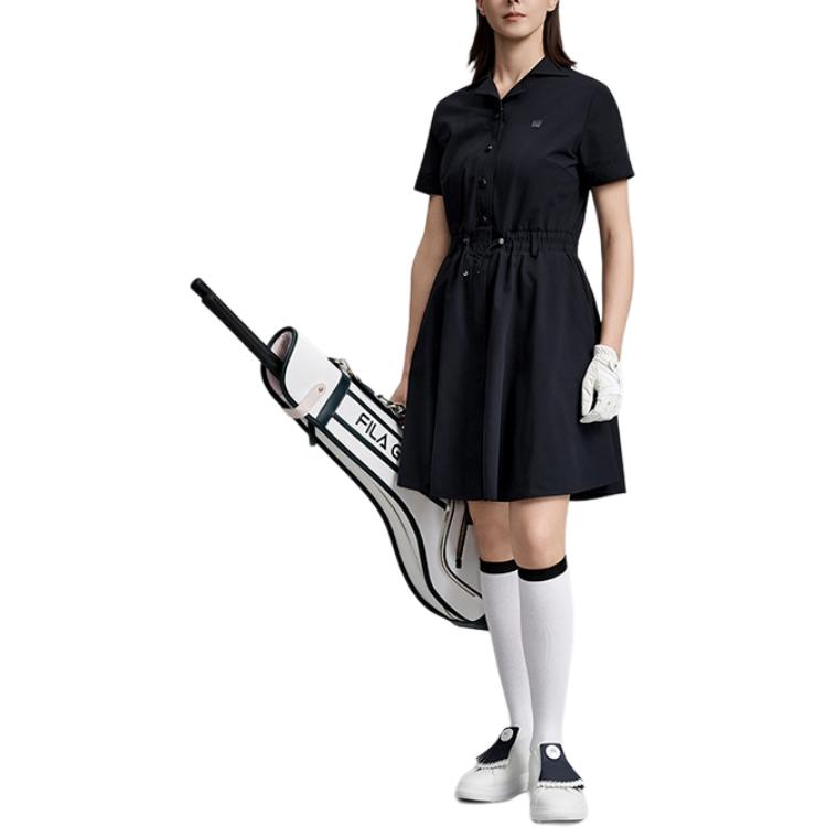 Fila Серия Гольф Однотонное Поло Удобное Короткое Платье Комплект из Двух Предметов Женские платья A11W625306F-NV