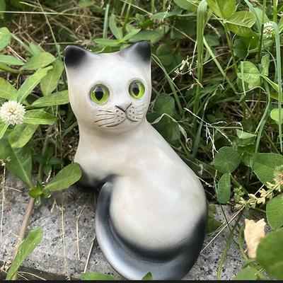Садовый Дом Смола Любители Кошек Подарки Памятное Украшение Кошки Скульптура Декорация Заводская Точка Милый Питомец